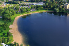 Wiesensee outdoor swimming pool in Hemsbach in the state Baden-Wuerttemberg, Germany