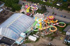 Giant water slide at Miramar in the district Lützelsachsen in Weinheim in the state Baden-Wuerttemberg, Germany
