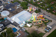 Indoor pool and water slide at the MIRAMAR Erlebnisbad in Weinheim in the state Baden-Wurttemberg