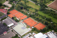 Dossenheim in the state Baden-Wuerttemberg, Germany from above