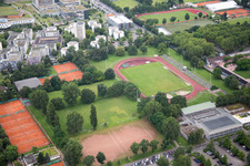 Aerial view of Lions Park, Arena of the Lions in the district Handschuhsheimer in Heidelberg in the state Baden-Wuerttemberg, Germany