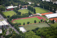 Aerial view of TSG 78Heidelberg eV in the district Klausenpfad-Süd in Heidelberg in the state Baden-Wuerttemberg, Germany