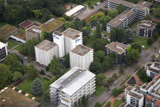 Aerial photograpy of Building complex of the university SRH in the district Wieblingen in Heidelberg in the state Baden-Wurttemberg, Germany