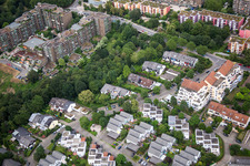 Aerial view of HD-Emmertsgrund in the district Emmertsgrund in Heidelberg in the state Baden-Wuerttemberg, Germany