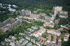 HD-Emmertsgrund in the district Emmertsgrund in Heidelberg in the state Baden-Wuerttemberg, Germany from the plane