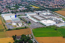 Aerial view of ADM WILD Europe GmbH & Co. KG in Eppelheim in the state Baden-Wuerttemberg, Germany