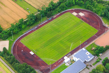 Aerial photograpy of ASV sports field in Eppelheim in the state Baden-Wuerttemberg, Germany