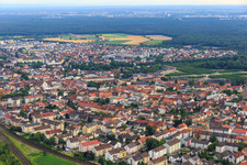 City view from the north in Schwetzingen in the state Baden-Wuerttemberg, Germany