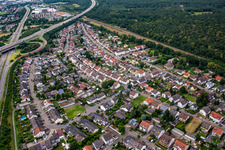 Aerial photograpy of Schwetzingen in the state Baden-Wuerttemberg, Germany