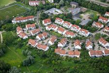 District Wilhelm-Peters-Strasse in the city in the district Rheinau in Mannheim in the state Baden-Wurttemberg, Germany