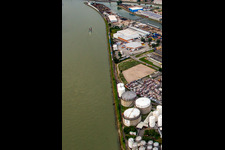 Rheinauhafen in the district Rheinau in Mannheim in the state Baden-Wuerttemberg, Germany out of the air