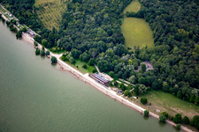 Rhine beach in the district Niederfeld in Mannheim in the state Baden-Wuerttemberg, Germany
