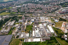 Technical facilities in the industrial area of ICL Germany Ludwigshafen / ICL Fertilizers Deutschland GmbH in Ludwigshafen am Rhein in the state Rhineland-Palatinate, Germany