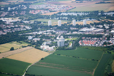Aerial photograpy of District Oggersheim in Ludwigshafen am Rhein in the state Rhineland-Palatinate, Germany
