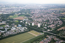District Edigheim in Ludwigshafen am Rhein in the state Rhineland-Palatinate, Germany out of the air