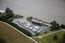Marina on the Rhine in Worms in the state Rhineland-Palatinate, Germany