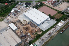 Worms in the state Rhineland-Palatinate, Germany from a drone