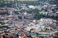 Aerial view of Worms in the state Rhineland-Palatinate, Germany