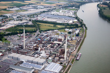 Aerial photograpy of Synthomer Germany in Worms in the state Rhineland-Palatinate, Germany