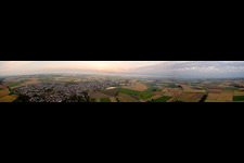 Panorama in the district Hofheim in Lampertheim in the state Hesse, Germany
