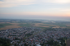 Aerial photograpy of District Hofheim in Lampertheim in the state Hesse, Germany