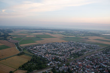 Oblique view of District Hofheim in Lampertheim in the state Hesse, Germany