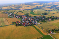 Village view from the north in Quirnheim in the state Rhineland-Palatinate, Germany