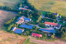 Aerial view of Göllheim in the state Rhineland-Palatinate, Germany