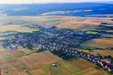 View of the town from the northwest in Börrstadt in the state Rhineland-Palatinate, Germany