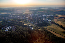 Town View of the streets and houses of the residential areas in Kirchheimbolanden in the state Rhineland-Palatinate, Germany