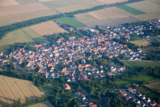 Aerial view of Armsheim in the state Rhineland-Palatinate, Germany