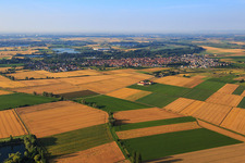 View from the north in Gimbsheim in the state Rhineland-Palatinate, Germany