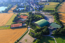 Sports hall and tennis club 1991 Biebesheim e. V., barbecue hut Biebesheim in Biebesheim am Rhein in the state Hesse, Germany