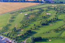 Golf Resort Gernsheim - GOLF absolute - Hof Gräbenbruch in the district Allmendfeld in Gernsheim in the state Hesse, Germany from the plane