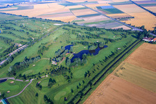 Bird's eye view of Golf Resort Gernsheim - GOLF absolute - Hof Gräbenbruch in the district Allmendfeld in Gernsheim in the state Hesse, Germany