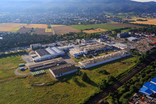 Aerial view of Intersnack Deutschland SE Alsbach plant in the district Sandwiese in Alsbach-Hähnlein in the state Hesse, Germany
