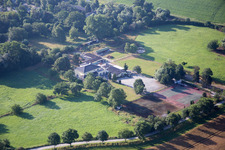 District Auerbach in Bensheim in the state Hesse, Germany viewn from the air