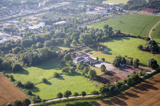 Drone recording of District Auerbach in Bensheim in the state Hesse, Germany