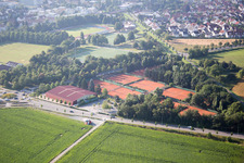 District Auerbach in Bensheim in the state Hesse, Germany from the drone perspective