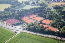 District Auerbach in Bensheim in the state Hesse, Germany from a drone