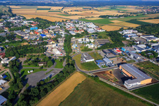 Lindhbergstraße industrial estate with Glanz Werk Ek and M + F Bautechnik Sanierungstechnik GmbH in Bensheim in the state Hesse, Germany