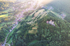 Aerial photograpy of Erlenbach bei Dahn in the state Rhineland-Palatinate, Germany