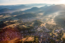 District Gossersweiler in Gossersweiler-Stein in the state Rhineland-Palatinate, Germany from above