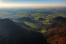 Vineyards in the Ranschbachtal from the west in Ranschbach in the state Rhineland-Palatinate, Germany