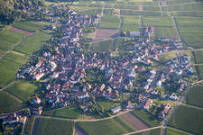 Aerial view of Wine-growing village from the south in Weyher in der Pfalz in the state Rhineland-Palatinate, Germany