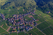 Village overview from the southeast in Weyher in der Pfalz in the state Rhineland-Palatinate, Germany