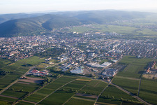 Aerial photograpy of Neustadt an der Weinstraße in the state Rhineland-Palatinate, Germany