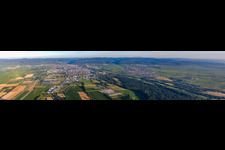 City view from the west in Neustadt an der Weinstraße in the state Rhineland-Palatinate, Germany