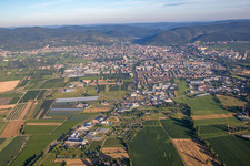 Neustadt an der Weinstraße in the state Rhineland-Palatinate, Germany seen from above