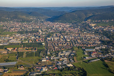 Bird's eye view of Neustadt an der Weinstraße in the state Rhineland-Palatinate, Germany